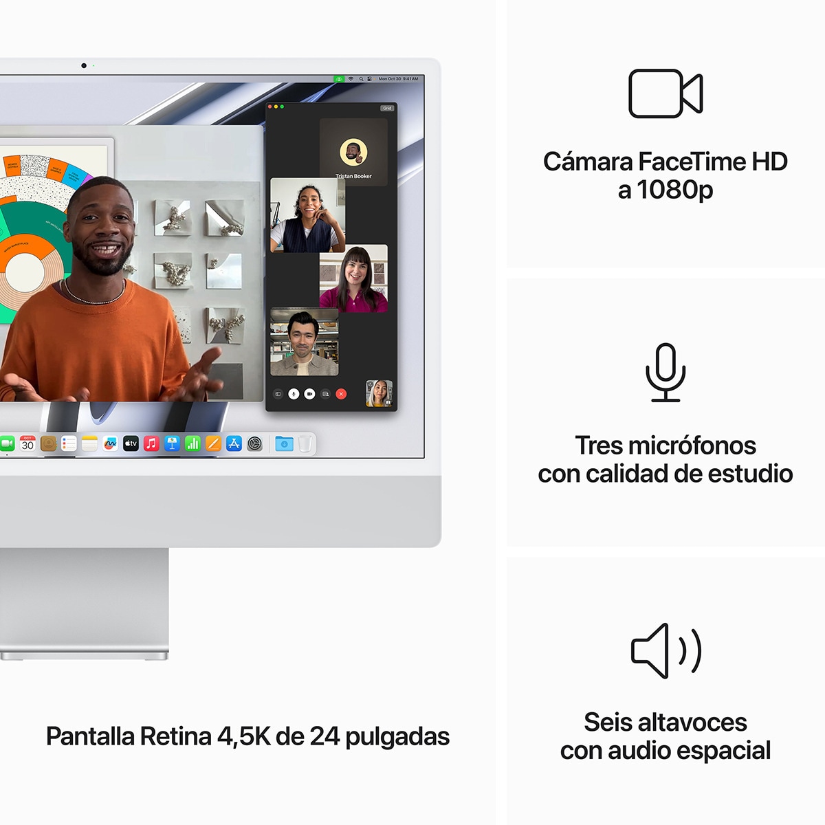 Apple iMac 24 (2023), M3, 8GB, 256GB SSD, GPU 7 Núcleos, Retina 4,5K 24", MacOS Plata-5