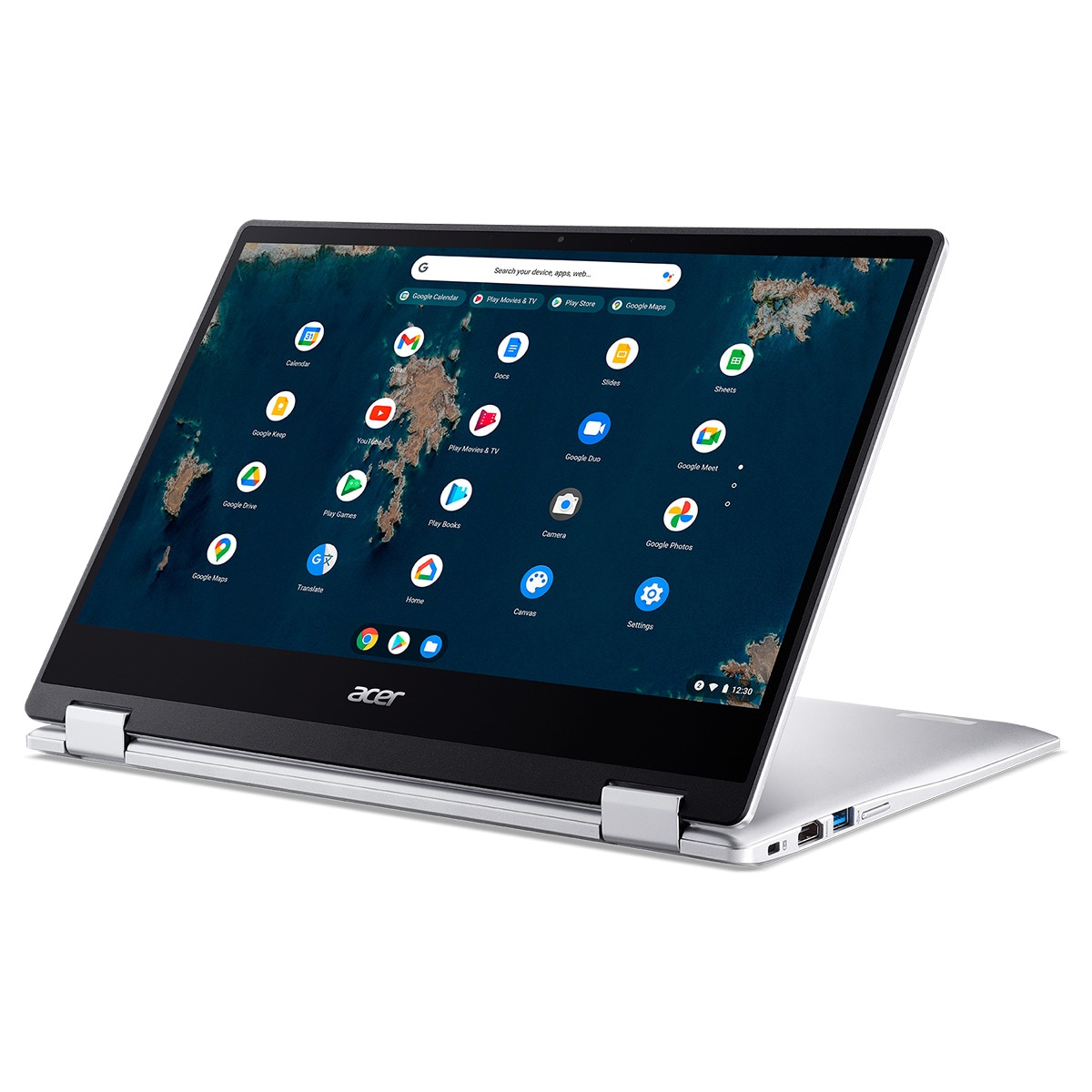 Convertible 2 en 1 Acer Chromebook CP314 Spin, Celeron N4500, 8GB, 64GB eMMC, 14", ChromeOS Plata-5