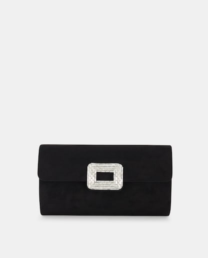 Imagem 0 de Carteira de Mão de Festa com Aplique de Pedraria - Preto