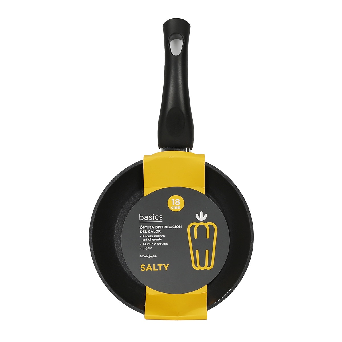 Sartén de aluminio forjado Salty Basics El Corte Inglés Negro-3