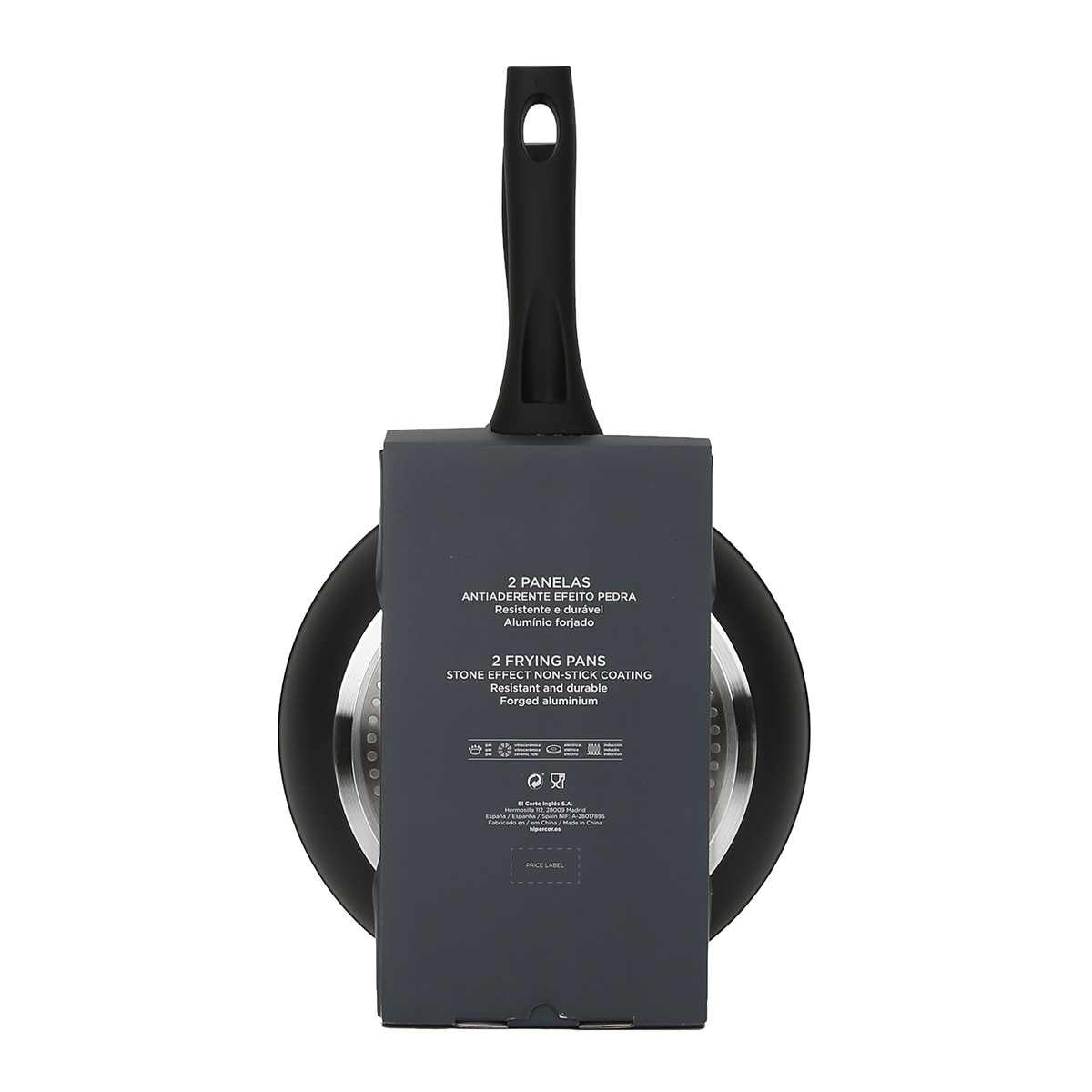 Juego de 2 sartenes de aluminio forjado Basics El Corte Inglés Negro-5