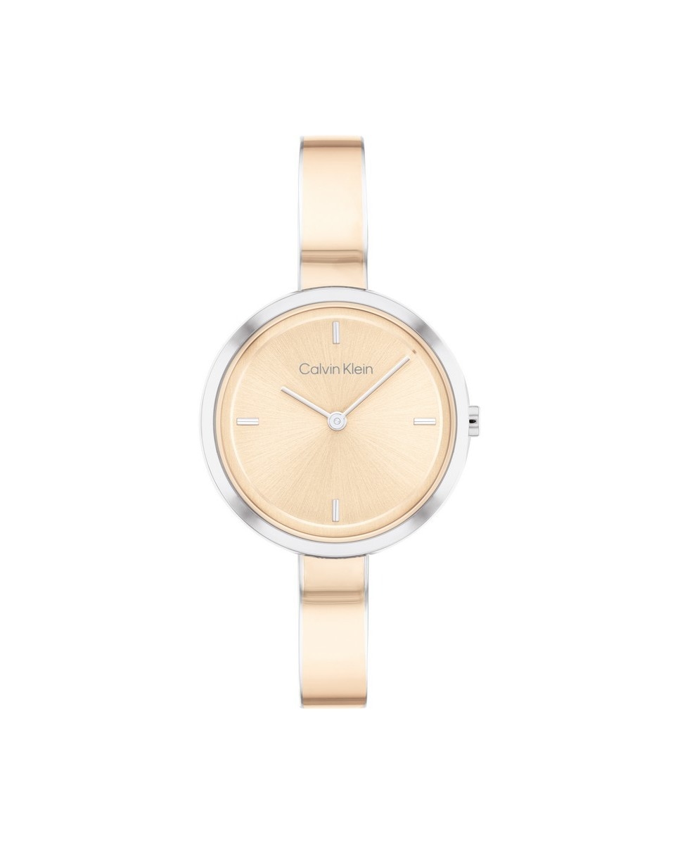 Imagem 0 de Relógio Prateado E Dourado Rosa Com Bangle