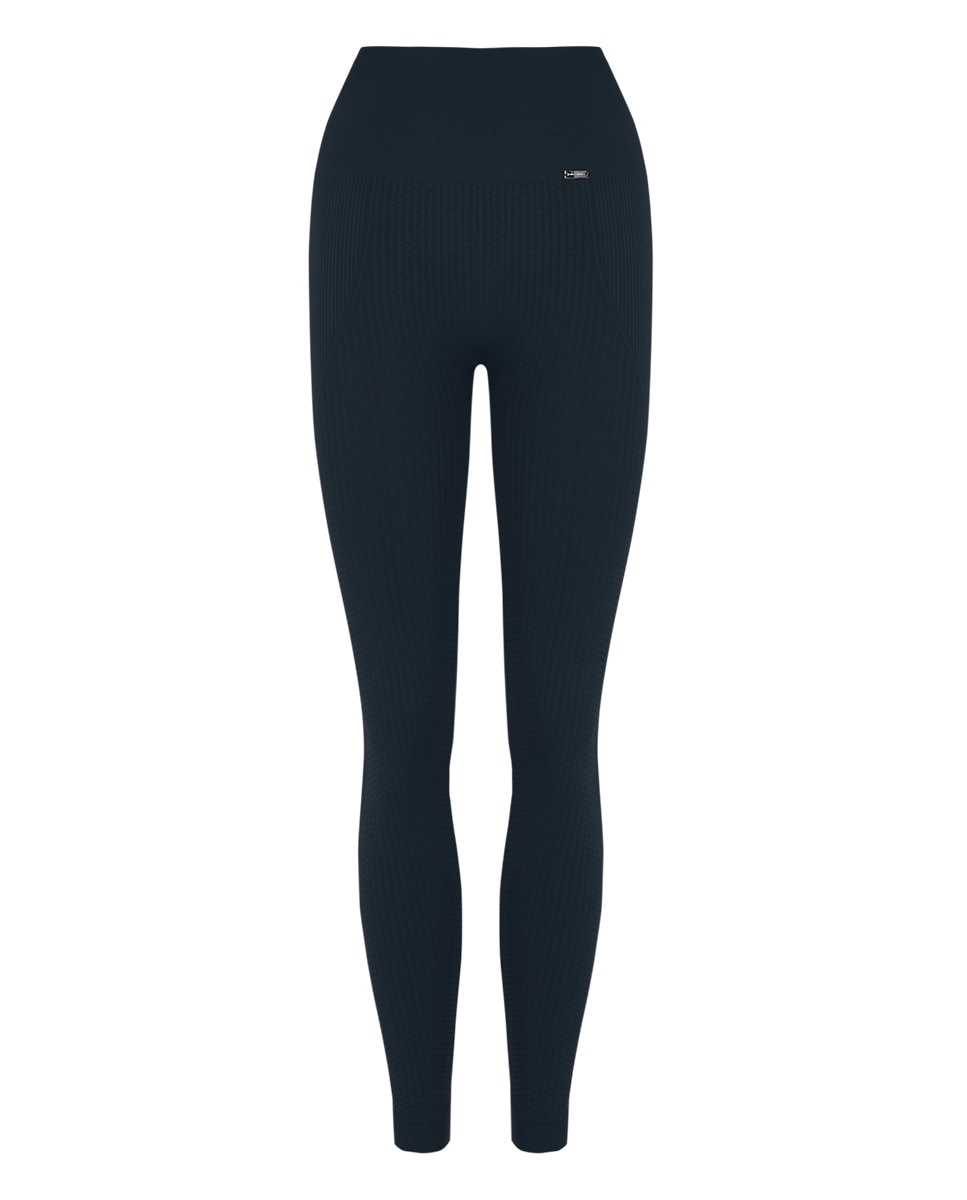 Leggings de Yoga sem Costuras e em Nylon Reciclado e Elastano Azul-5