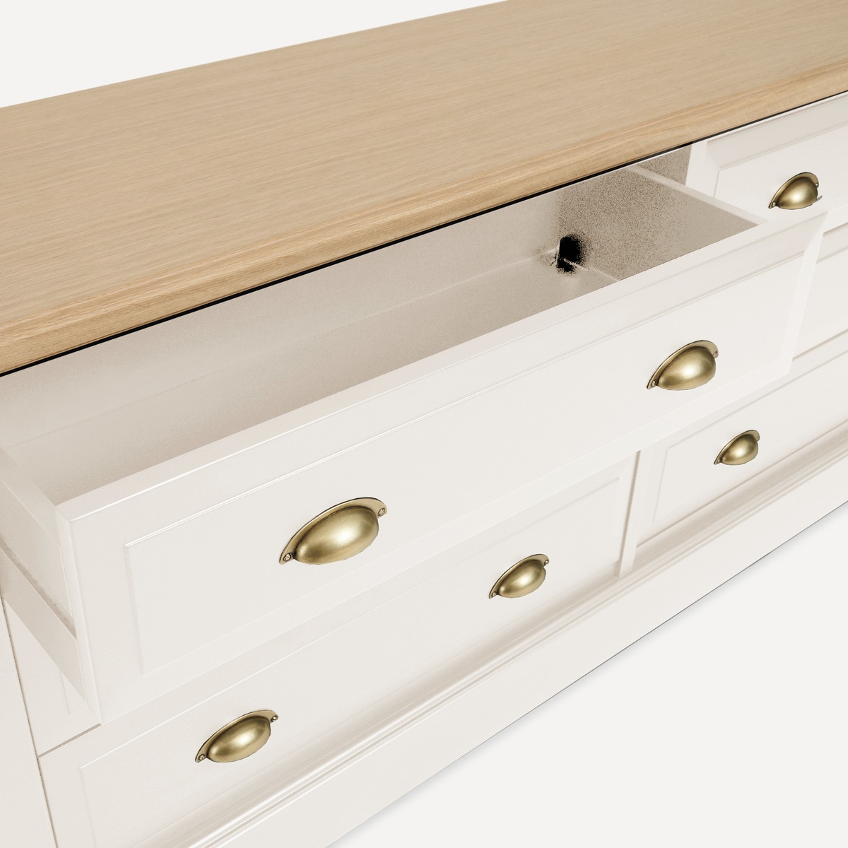 Aparador con 6 cajones Limoux El Corte Inglés Crema-5