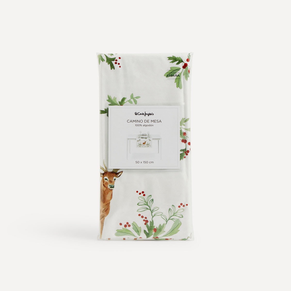 Camino de mesa algodón Wald El Corte Inglés Blanco-3