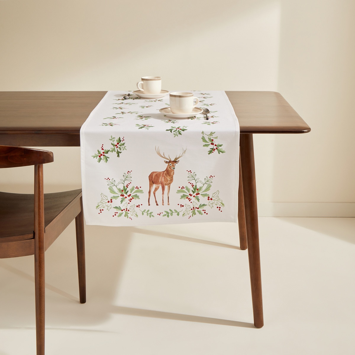 Camino de mesa algodón Wald El Corte Inglés Blanco-1