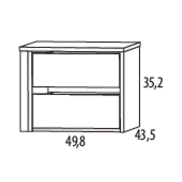 Cómoda com 2 Gavetas para Armário de Canto Noel Linho-2