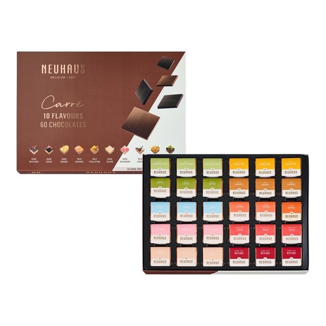 Imagen 0 de Napolitanas de chocolate belga Carrés 10 sabores Neuhaus 60 piezas