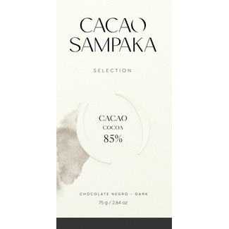Chocolate Preto 85% Cacau tablete 75 g - Cacao Sampaka