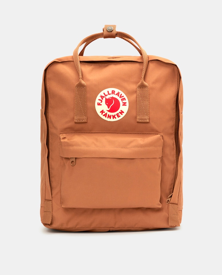 Mochila com Fecho de Correr e em Vinil - Castanho-Claro Castanho-claro-1