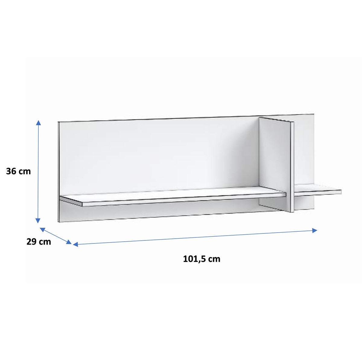 Estante Cruzada com 2 Aberturas Noel Pedra - Giz-5