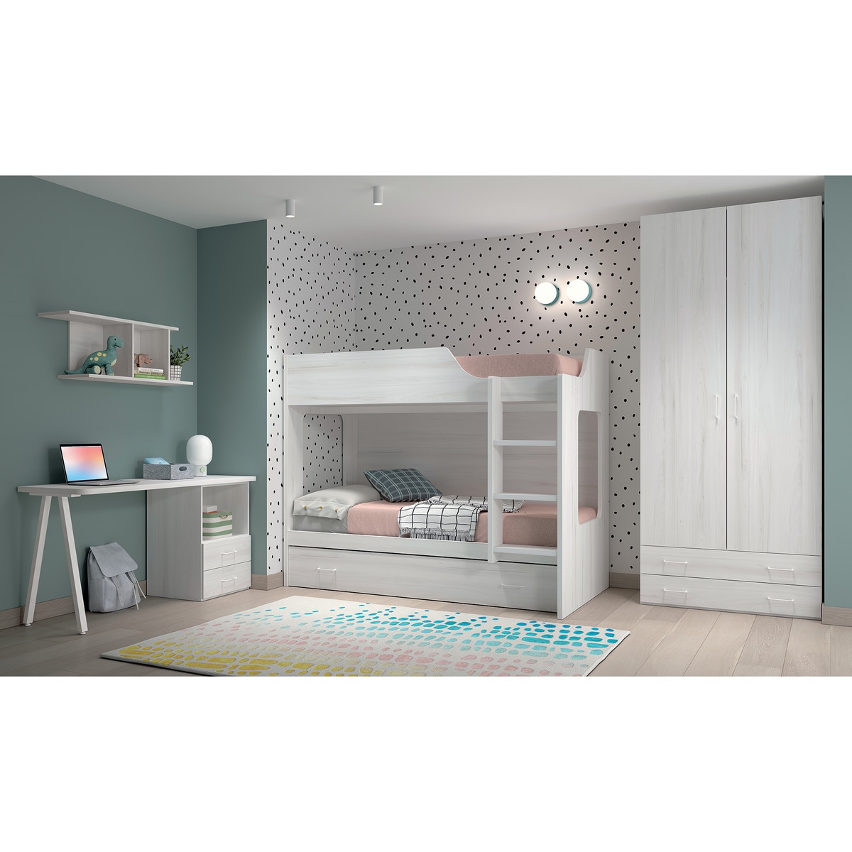 Estante Móvel Noel Pedra - Giz-2