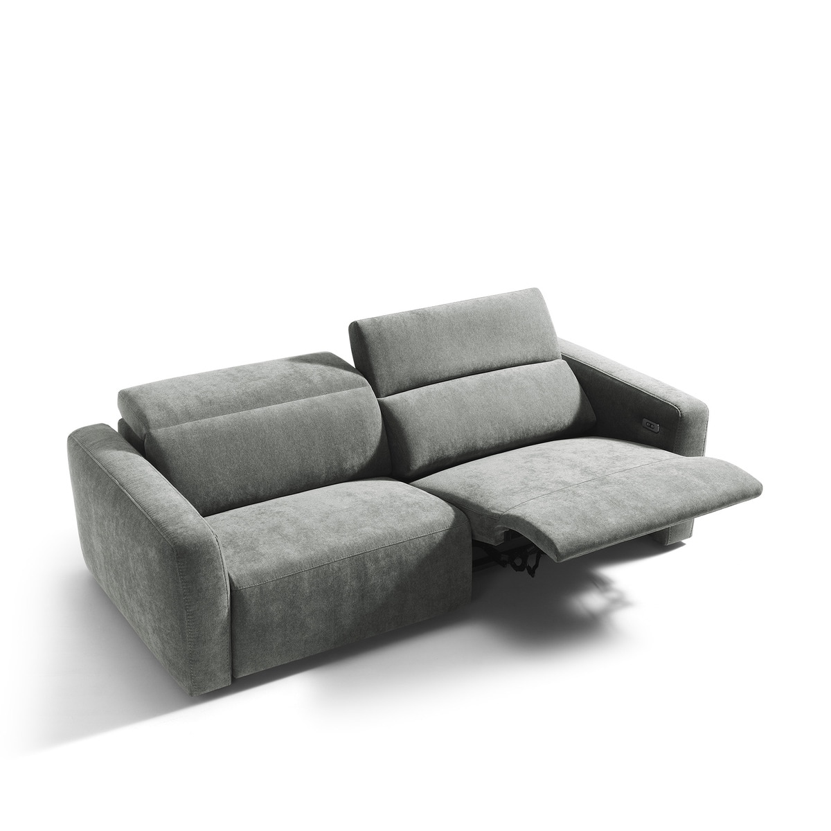 Sofá tapizado de 3 plazas con 2 asientos relax eléctricos Trento El Corte Inglés Storm/Gris oscuro-4