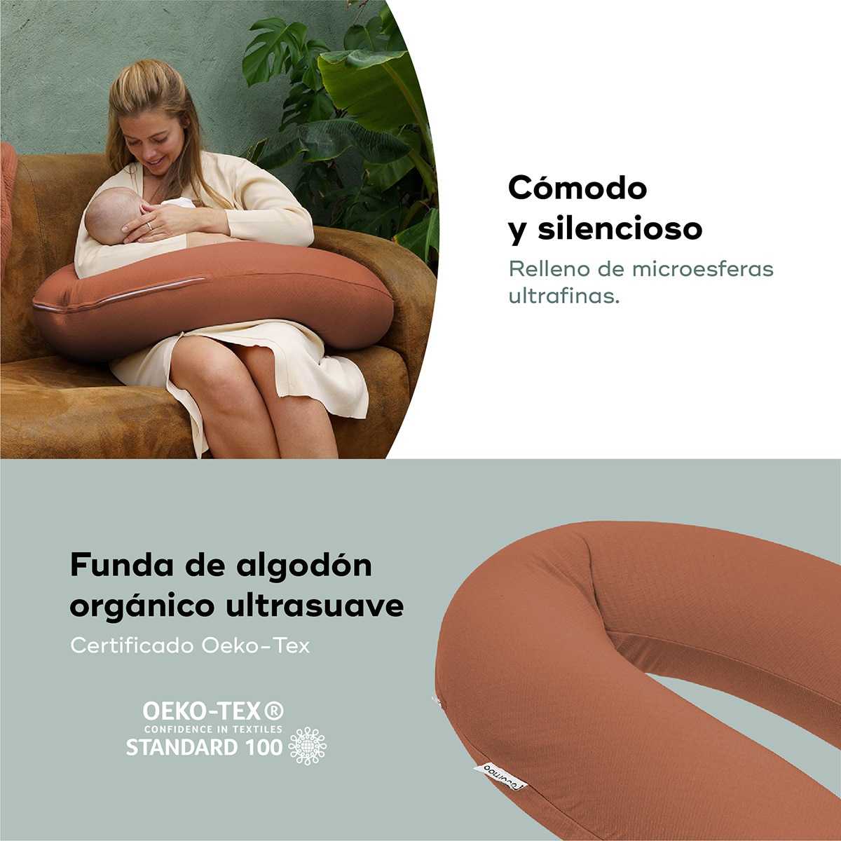 Almofada de Amamentação Doomoo Terracota-5