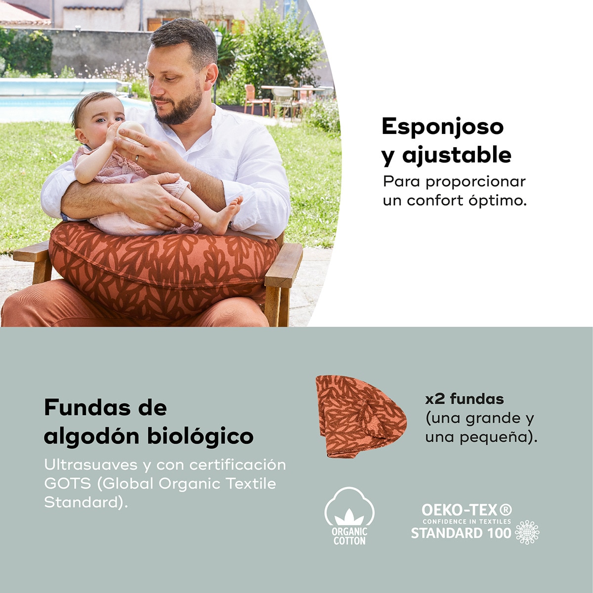 Almofada de Amamentação B.Love 2 in 1 Terracota-5