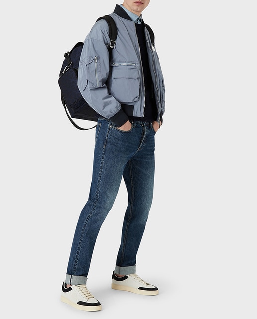 Imagen 0 de Jersey de hombre azul con estructura