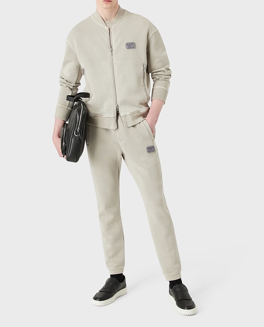 Imagen 0 de Sudadera de hombre con cremallera color beige