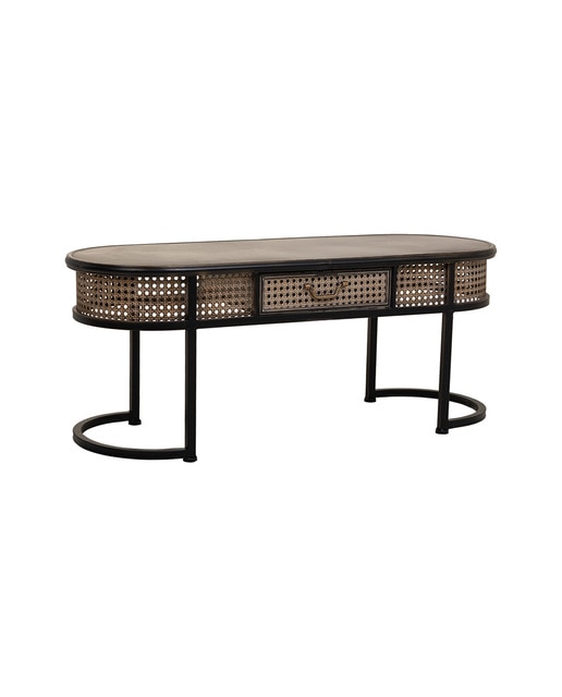 Imagen 0 de Kit mesa auxiliar de metal marrón