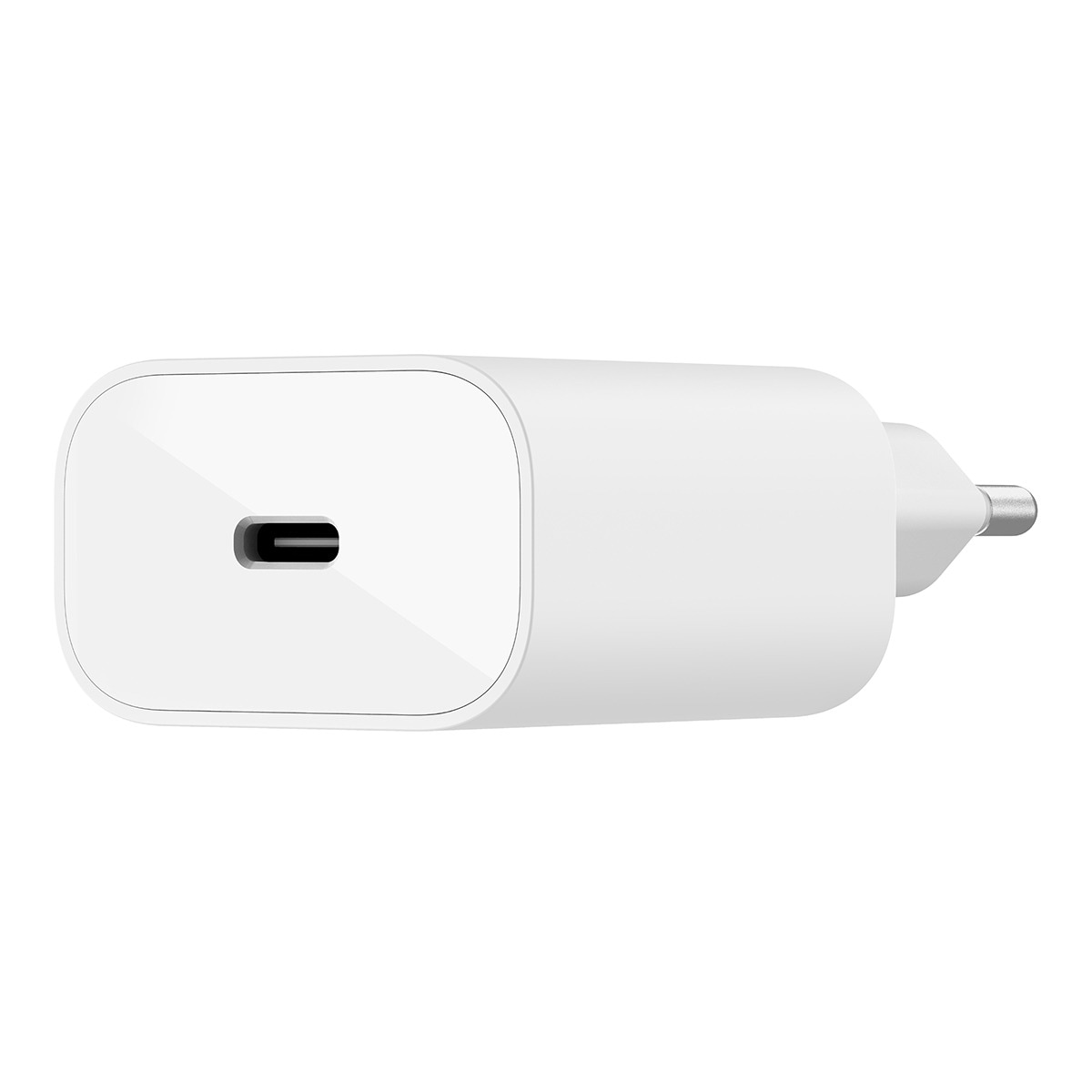 Cargador de pared Belkin USB-C PD 3.0 PPS 25 W + cable USB-C a Lightning Blanco-1