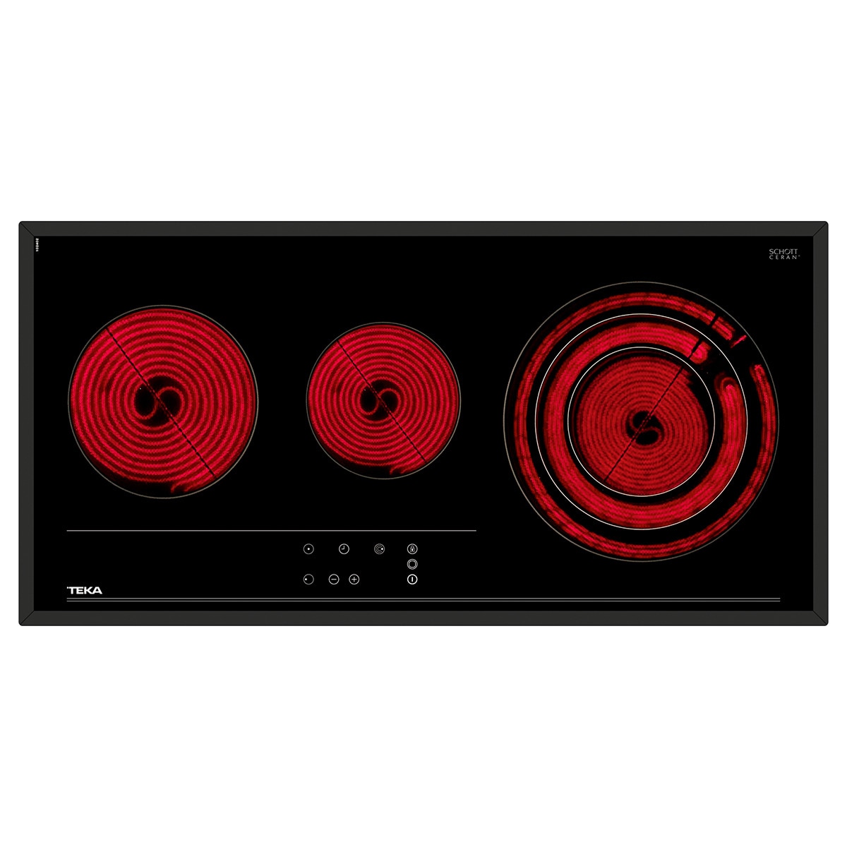 Imagen 0 de Placa de vitrocerámica Teka con 3 zonas con Touch Control - TRC 83631 TCS