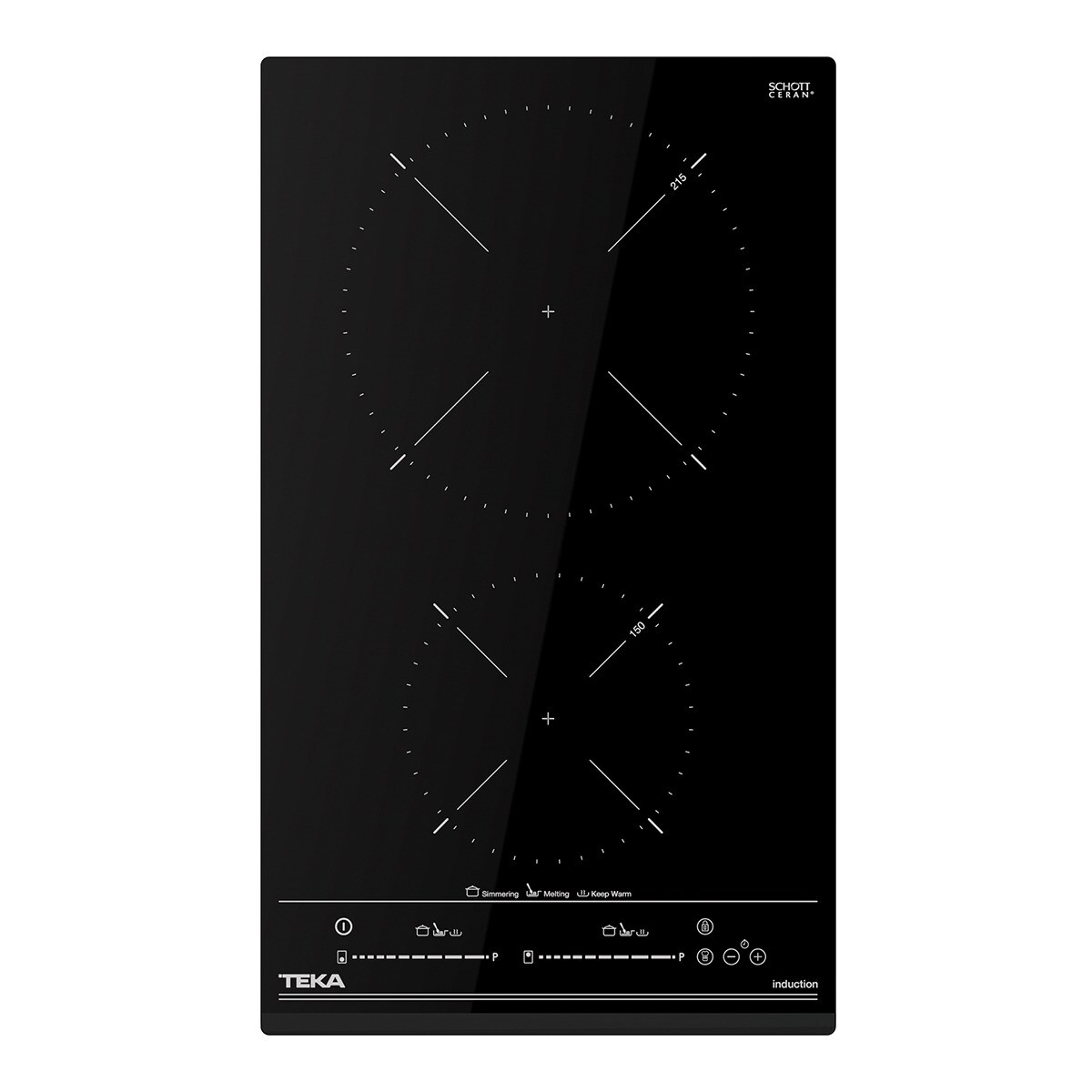 Placa modular inducción Teka control táctil MultiSlider y con 2 zonas de cocción  - IZC32310 MSP BK Negro-1