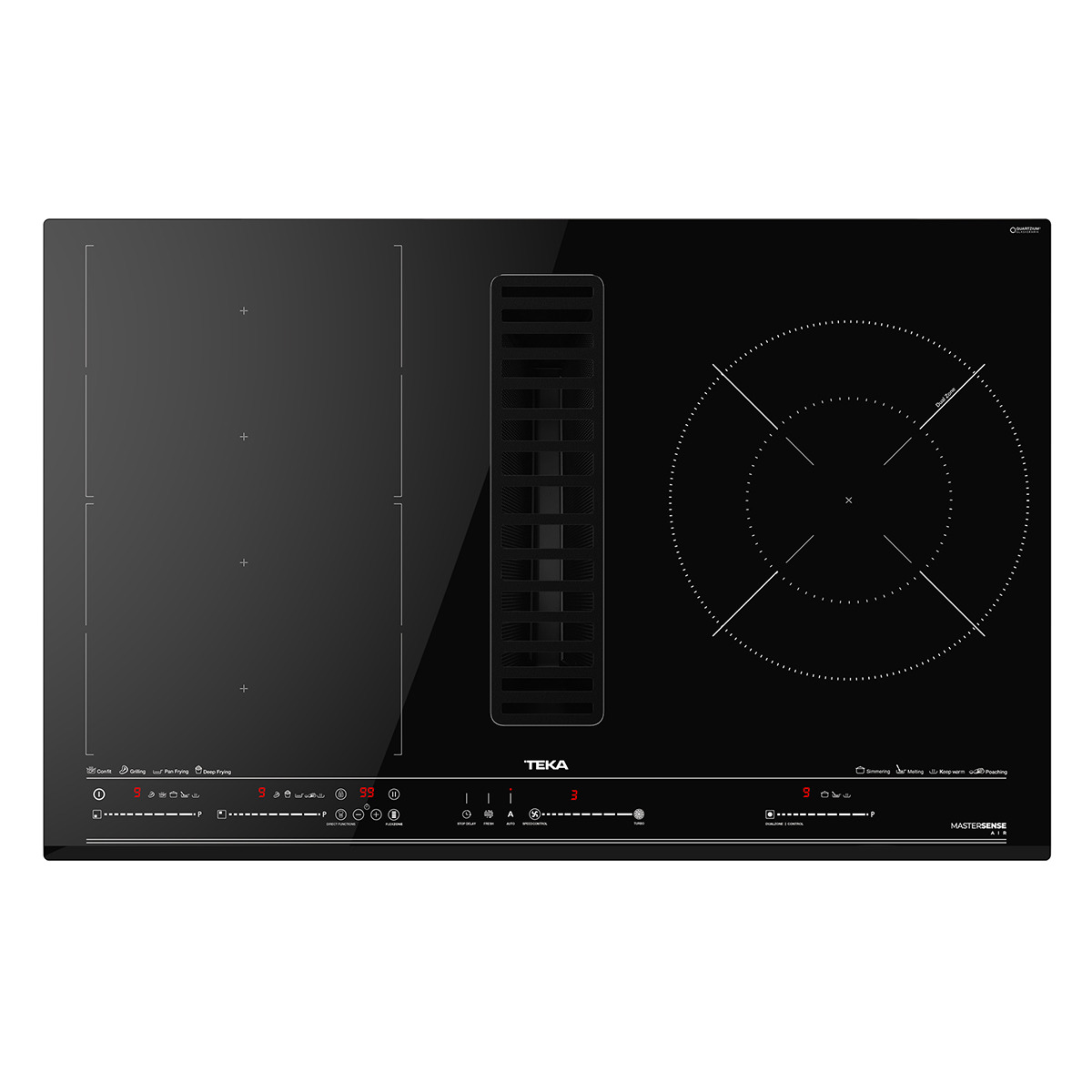 Placa de Indução com Exaustor Integrado Teka AFC 85628 MST BK de 4 Zonas e de 79 cm - Preto Preto-1