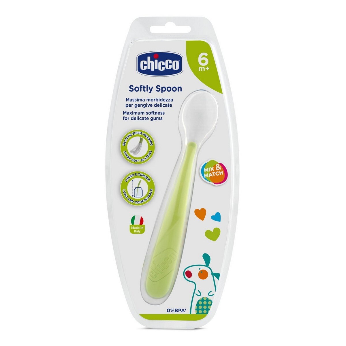 Colher de Silicone 6 M+ - Verde 1