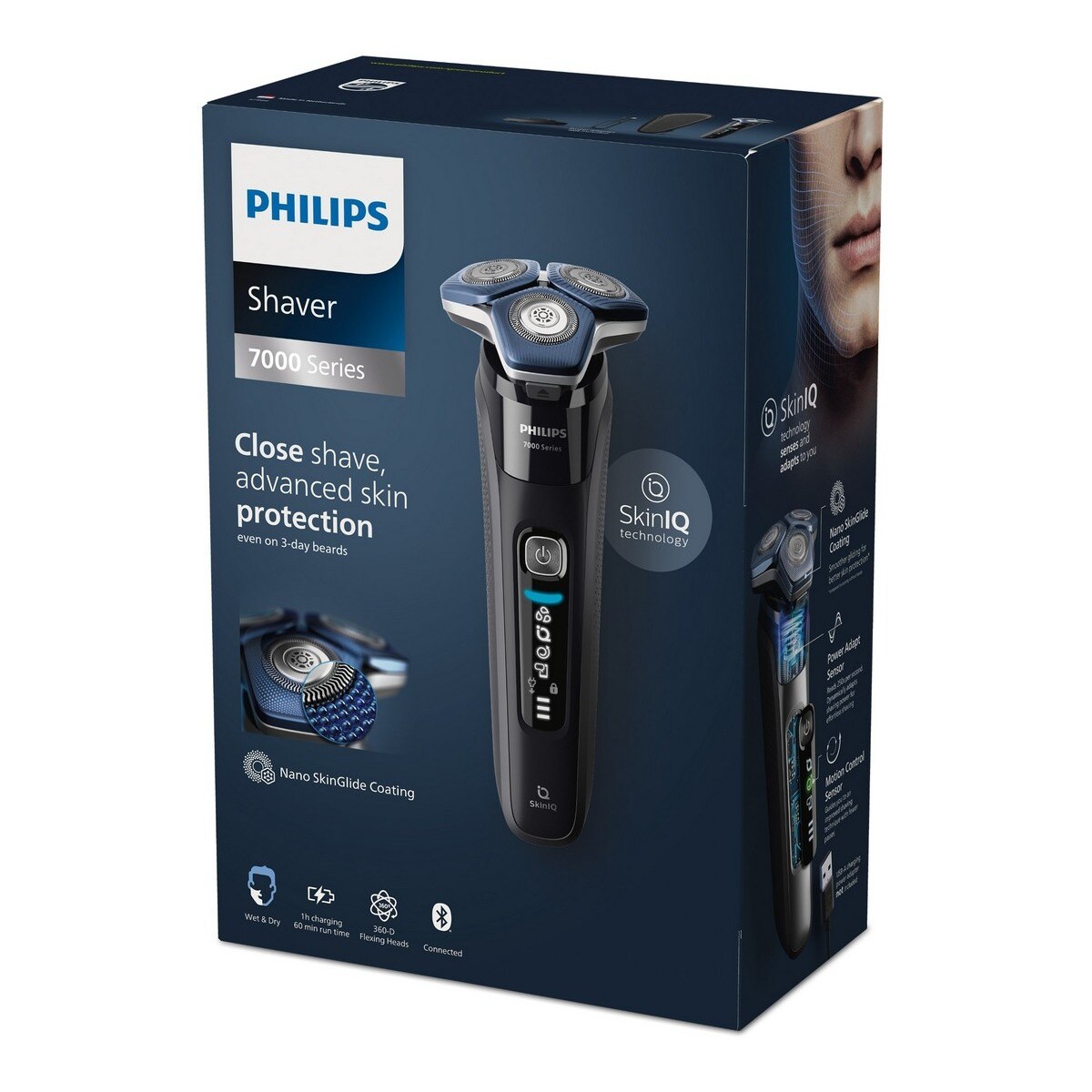 Máquina de Barbear Philips Serie 7000 S7886/35 Uso Seco e Molhado com Suporte de Garga e Bolsa e Autonomia 60 Minutos 12