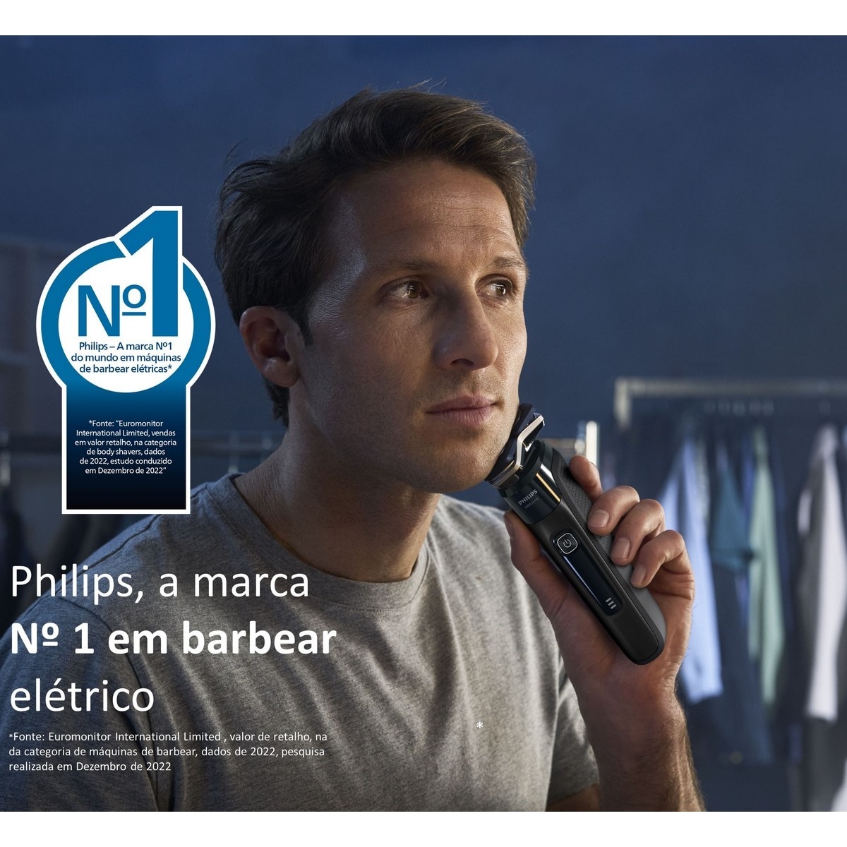 Máquina de Barbear Philips Serie 7000 S7886/35 Uso Seco e Molhado com Suporte de Garga e Bolsa e Autonomia 60 Minutos 2