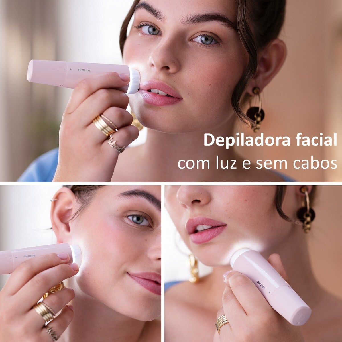 Depiladora de Arranque Philips Series 9000 BRE 770/92 Multi-zonas Recarregável - Branco Branco-4