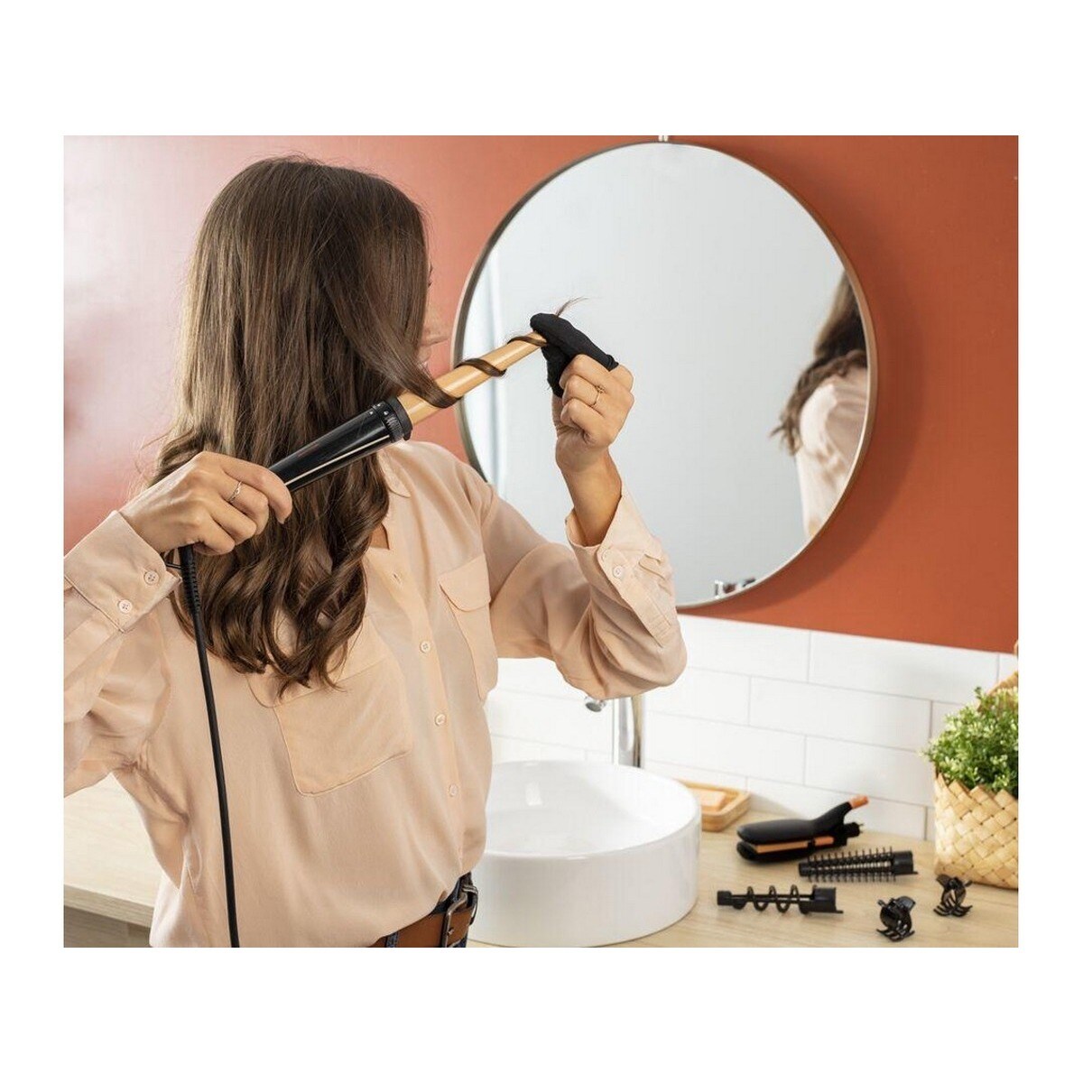 Modelador de Cabelo Rowenta CF4231F0 Infinite Looks 14 em 1 - Temperatura 190ºC - Preto e Cobre Preto-6