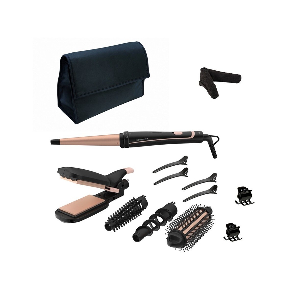 Modelador de Cabelo Rowenta CF4231F0 Infinite Looks 14 em 1 - Temperatura 190ºC - Preto e Cobre Preto-1