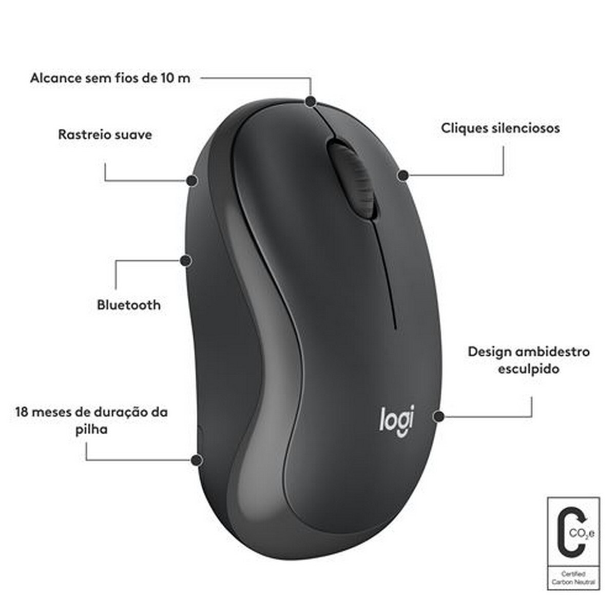 Rato Logitech M240 Silent Bluetooth - Preto 7