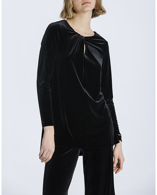 Imagen 0 de Blusón manga larga de terciopelo