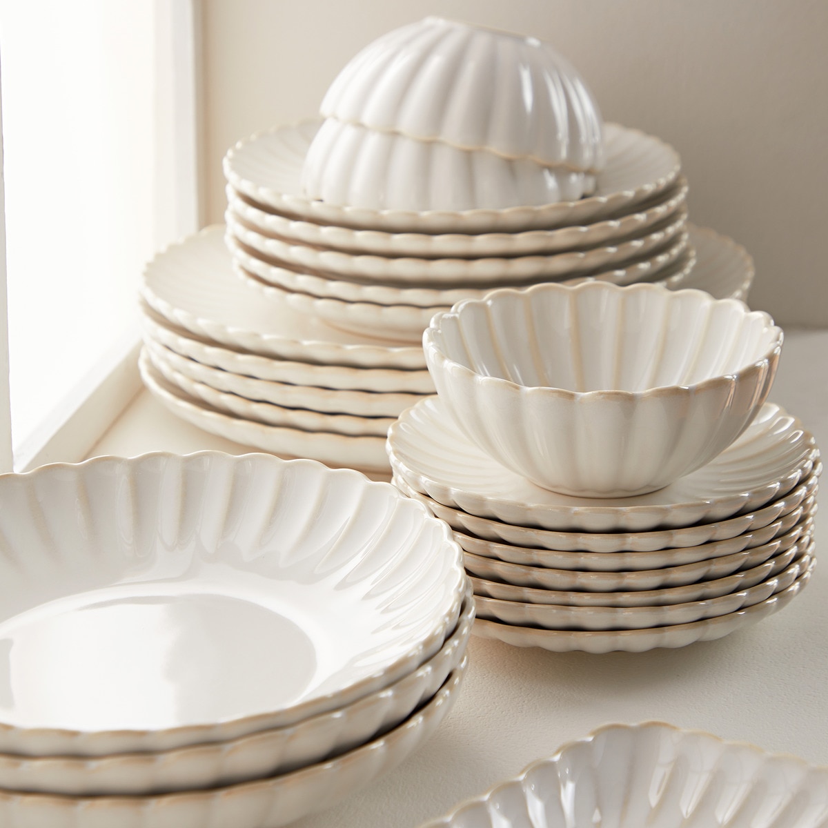 Fuente rectangular Dalia El Corte Inglés Blanco-6