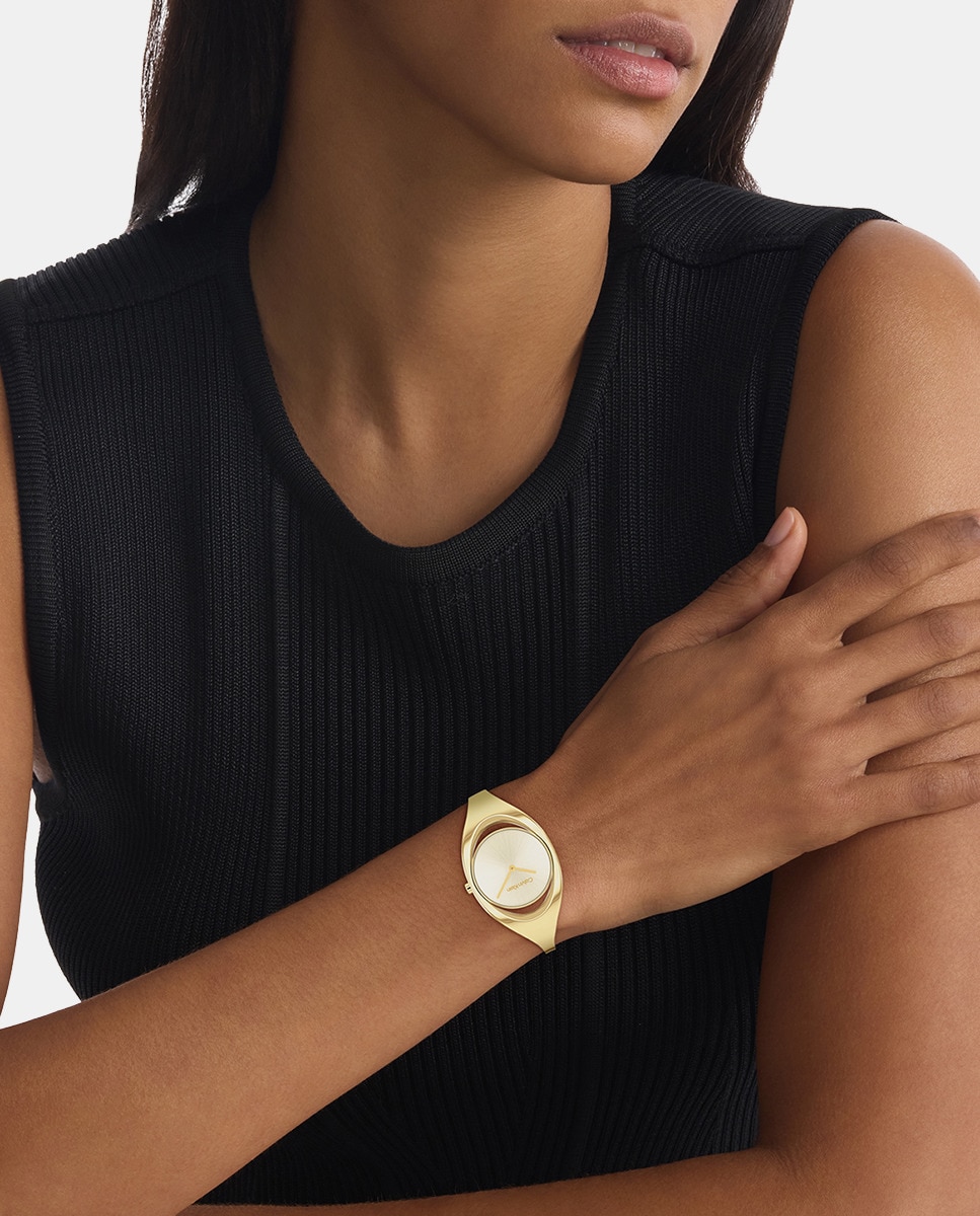 Reloj de mujer CK Precise 25200422 de acero dorado Oro-2