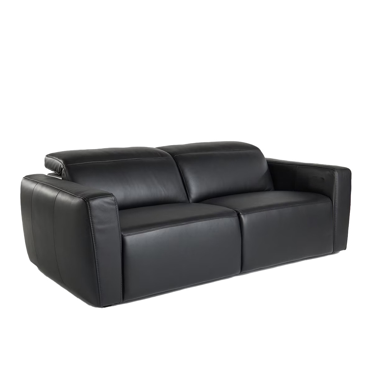 Sofá de piel de 3 plazas Trento El Corte Inglés Negro-2