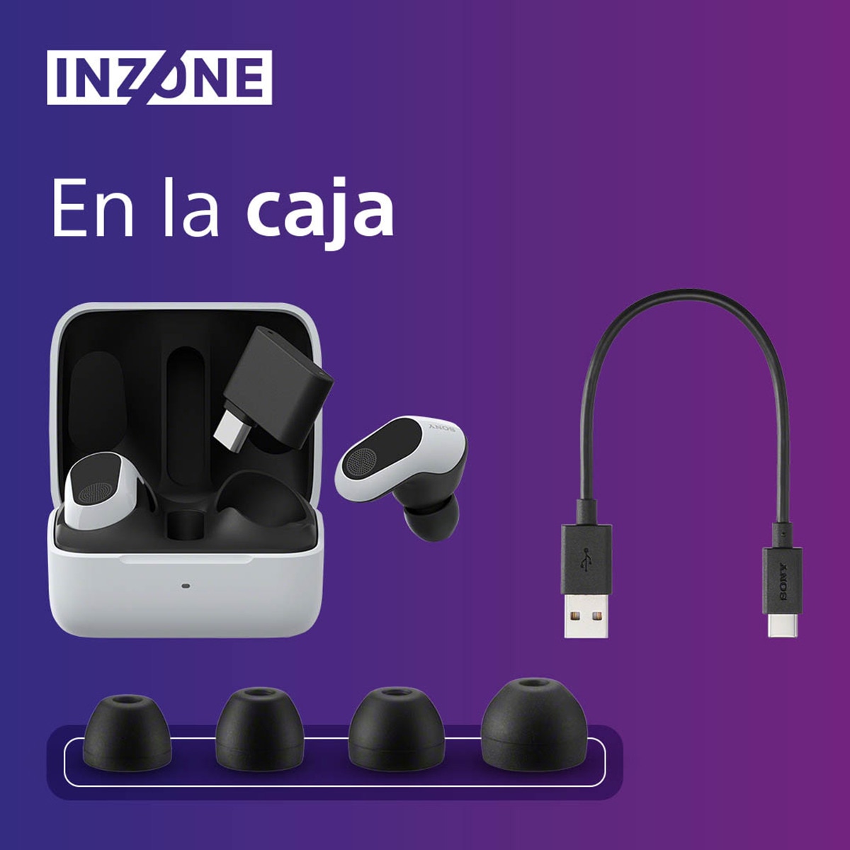 Sony InZone Buds Auriculares Inalámbricos Gaming Cancelación de ruido Blanco-7