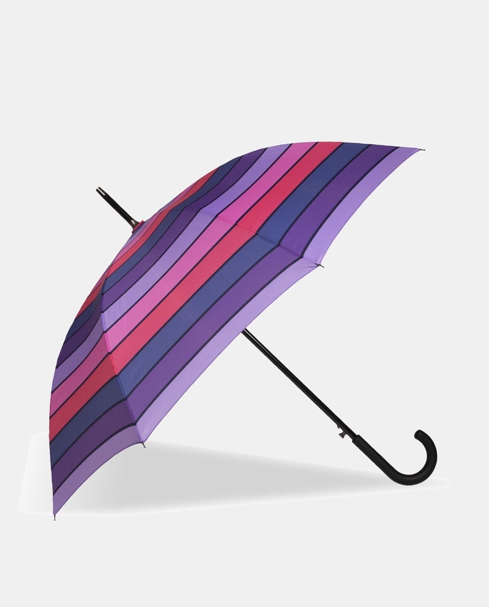 Guarda-chuva comprido automático vermelho estampado Vermelho-1