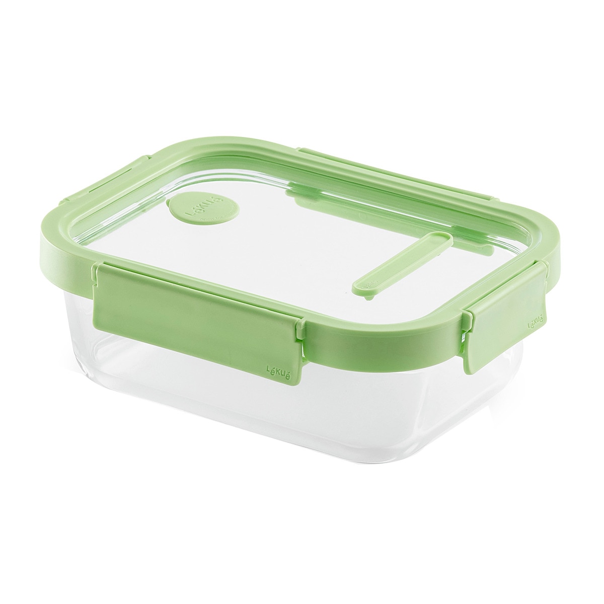 Hermético de vidrio rectangular Storage&Preservation Lékué Verde-1