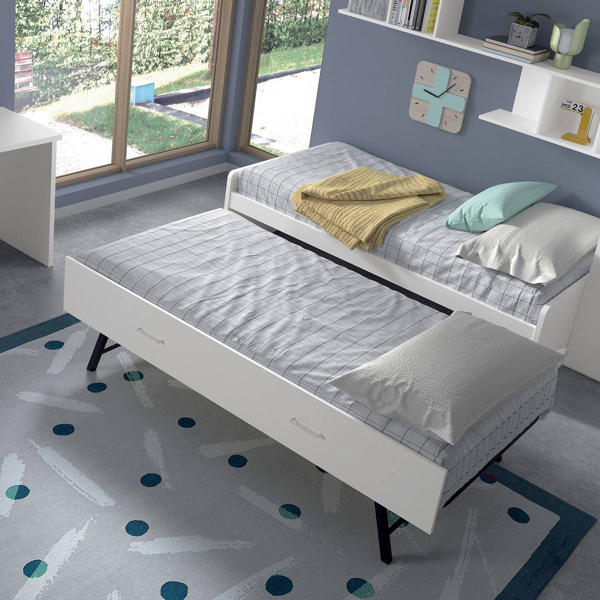 Cama com Gavetão Noel Branco-4