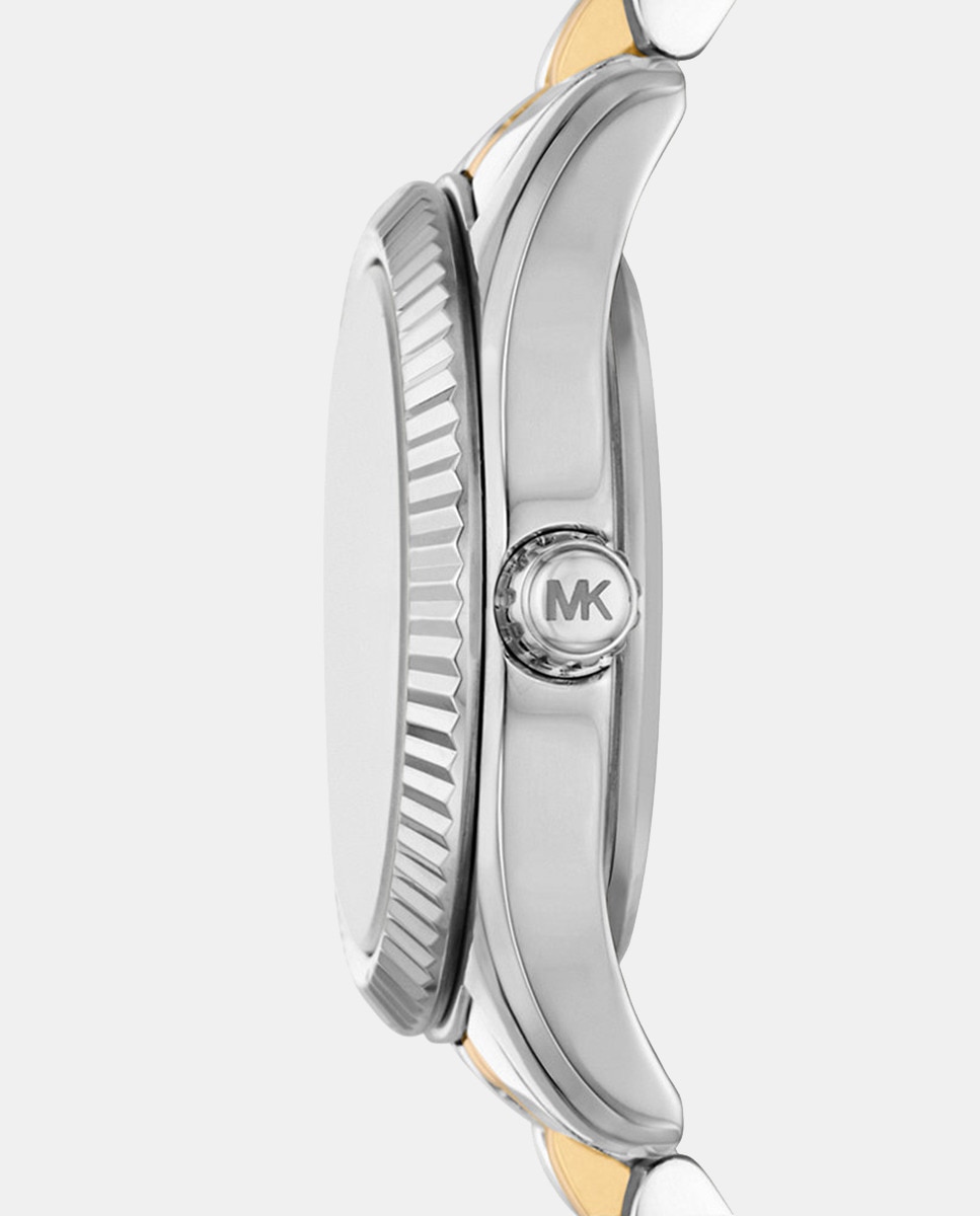Relógio MK4740 de Aço Bicolor Branco-3