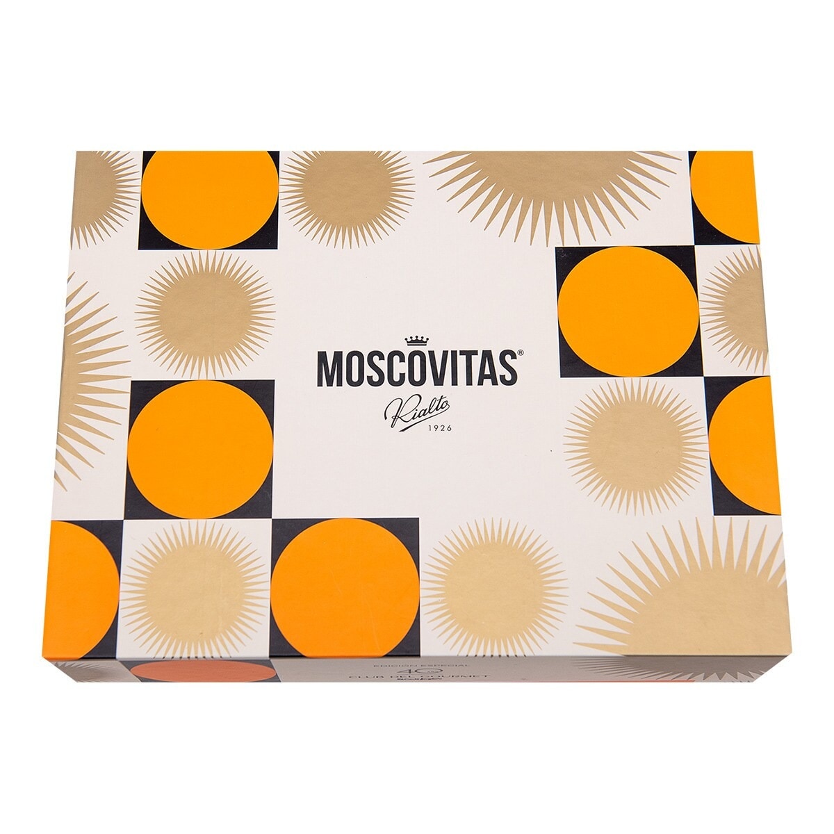 Caja con surtido de pastas de almendra con 3 coberturas de chocolate Moscovitas de Rialto Edición Especial 40 Aniversario Club del Gourmet 2