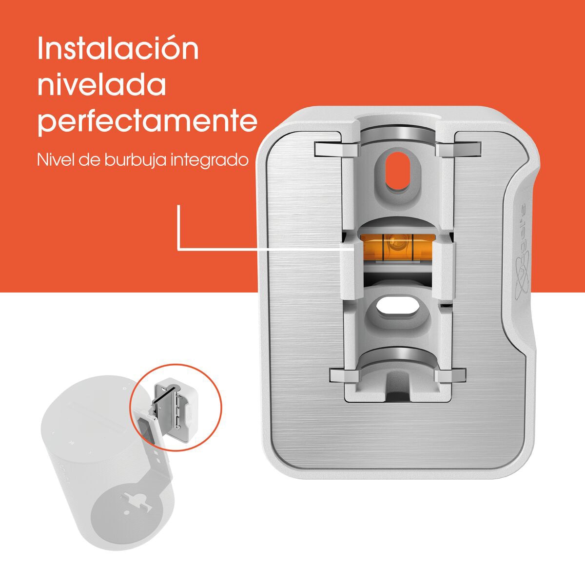 Soporte de pared Vogel's SWM 4111W para altavoz Sonos Era 100 Blanco Blanco-9