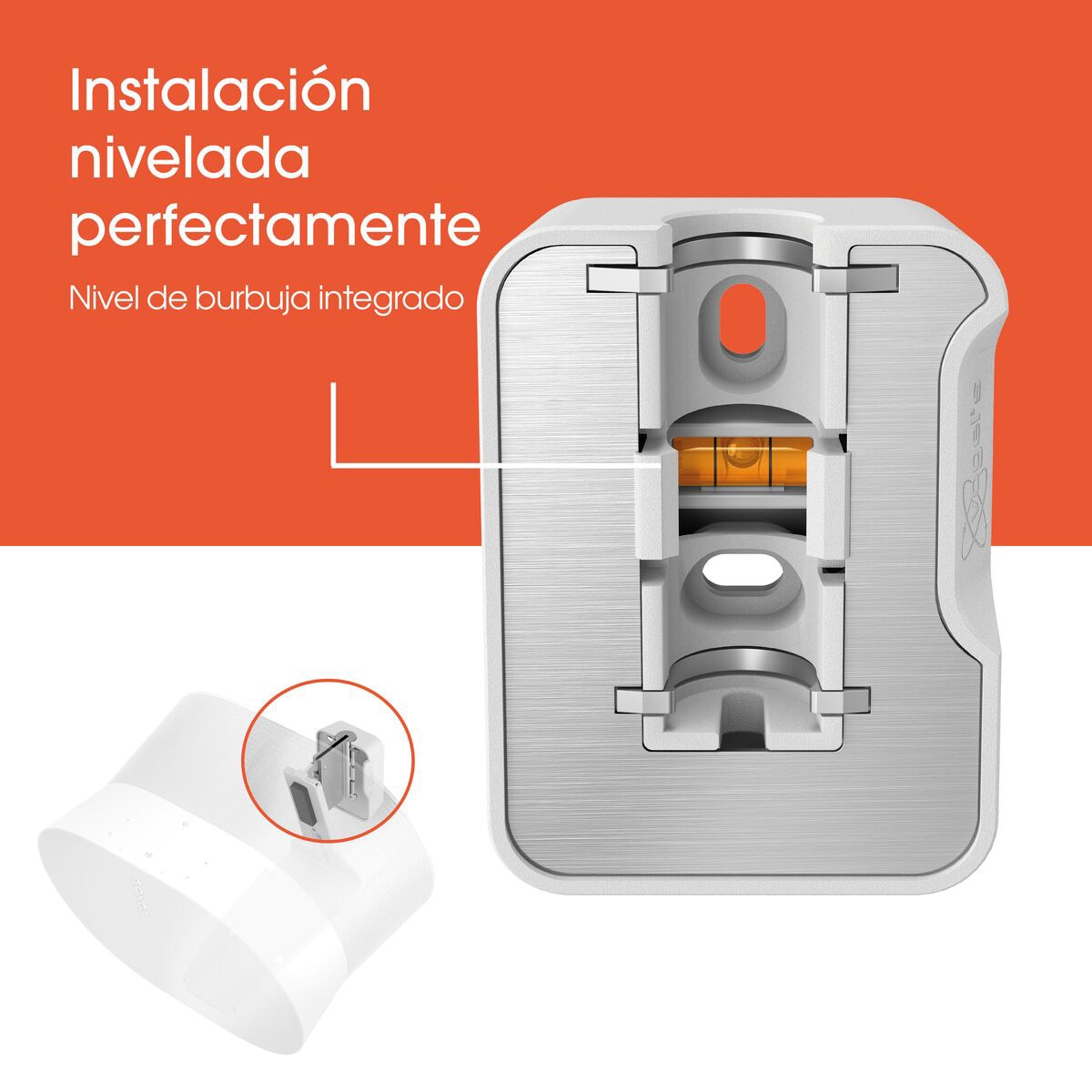 Soporte de pared Vogel's SWM 4131W para altavoz Sonos Era 300 Blanco Blanco-5