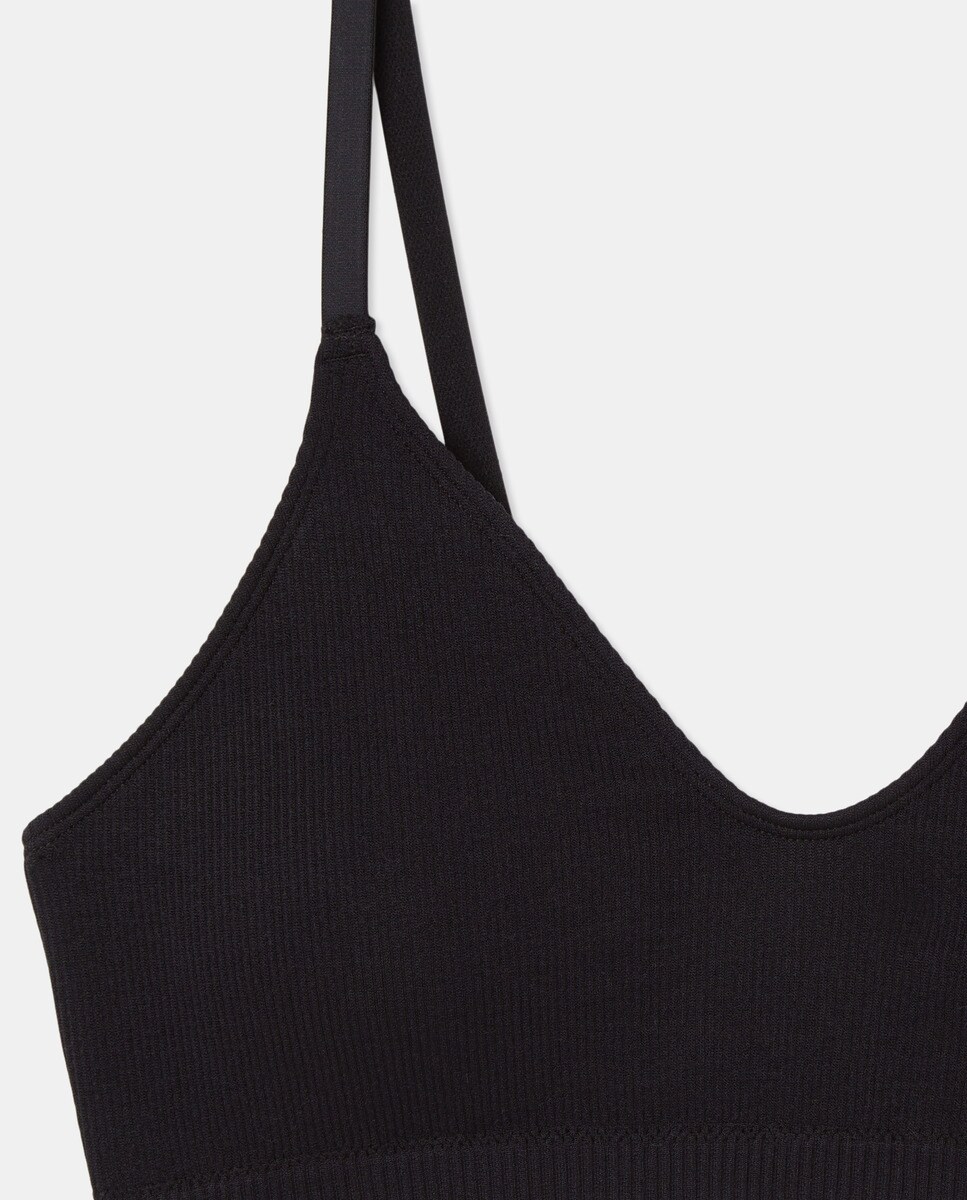 Sujetador canalé liso Negro-4