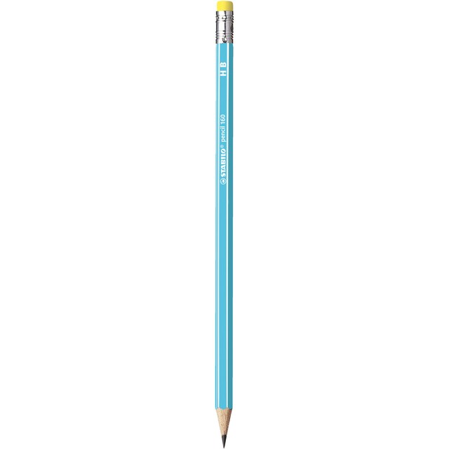 Imagem 0 de Lápis Escolar Hexagonal Pencil 160 com Borracha - Azul