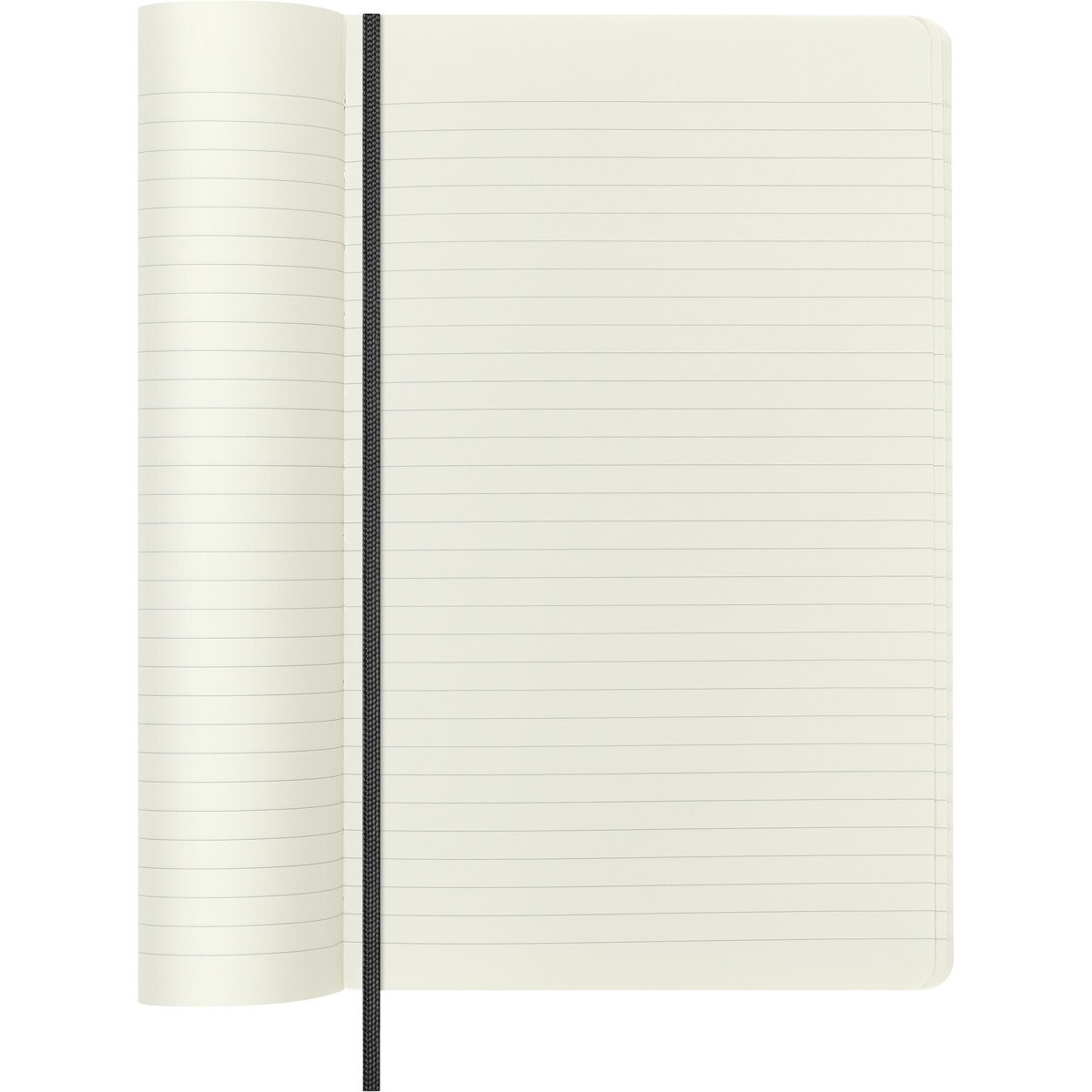 Cuaderno large hojas rayadas tapa blanda vegana Moleskine negro Negro-5