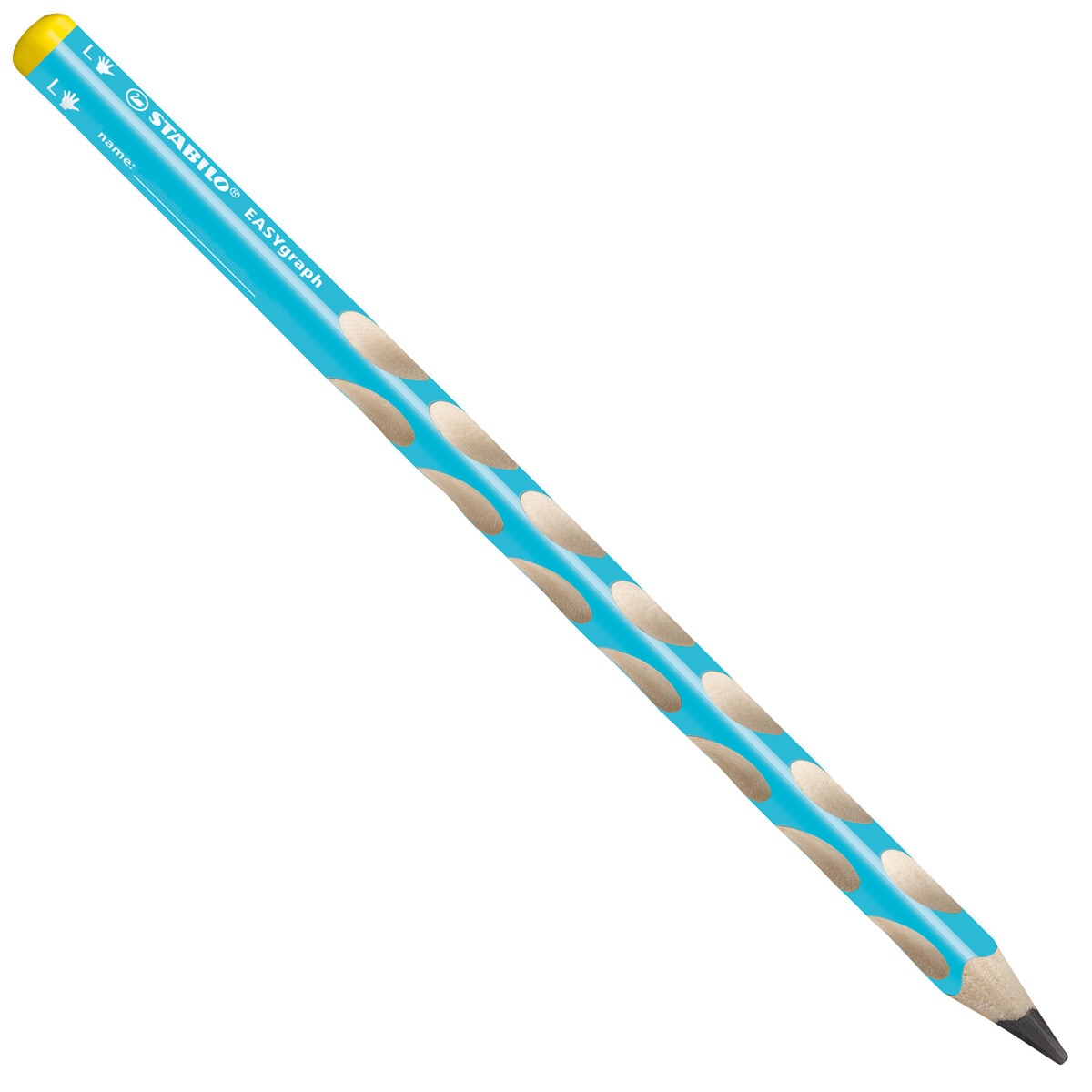 Lápis Grafite Triangular Grosso Easy Graph HB Ergonómico Canhotos Cor Azul Azul-1