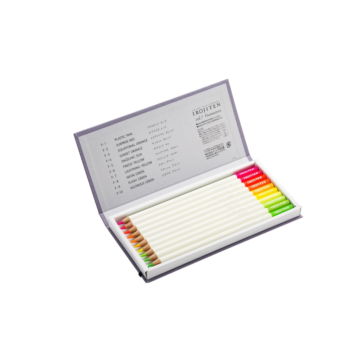 Pack 10 lápices de colores fluorescentes Irojiten Tombow multicolor Multicolor-2